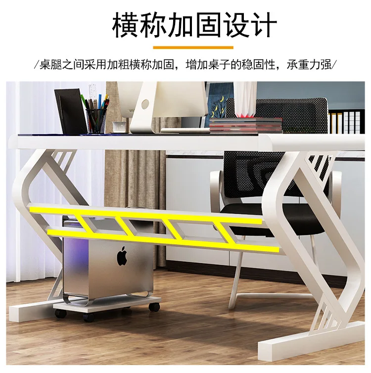 Modern Glass Computer Desk Desktop Home Gaming Table Economy Desk Study Table Office Furniture Computer Writing Desk Study Room