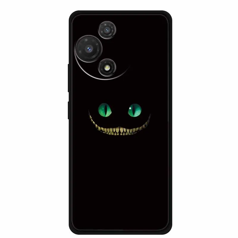 Black Soft Silicone TPU Phone Case with Cool Wolf Design - Shockproof and Protective Cover