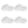 Carpet Protectors 8Pcs Spiked Caster Cups Floor Saver Pads Clear Spiked Floor Castor Cups Spiked Furniture Cup 1