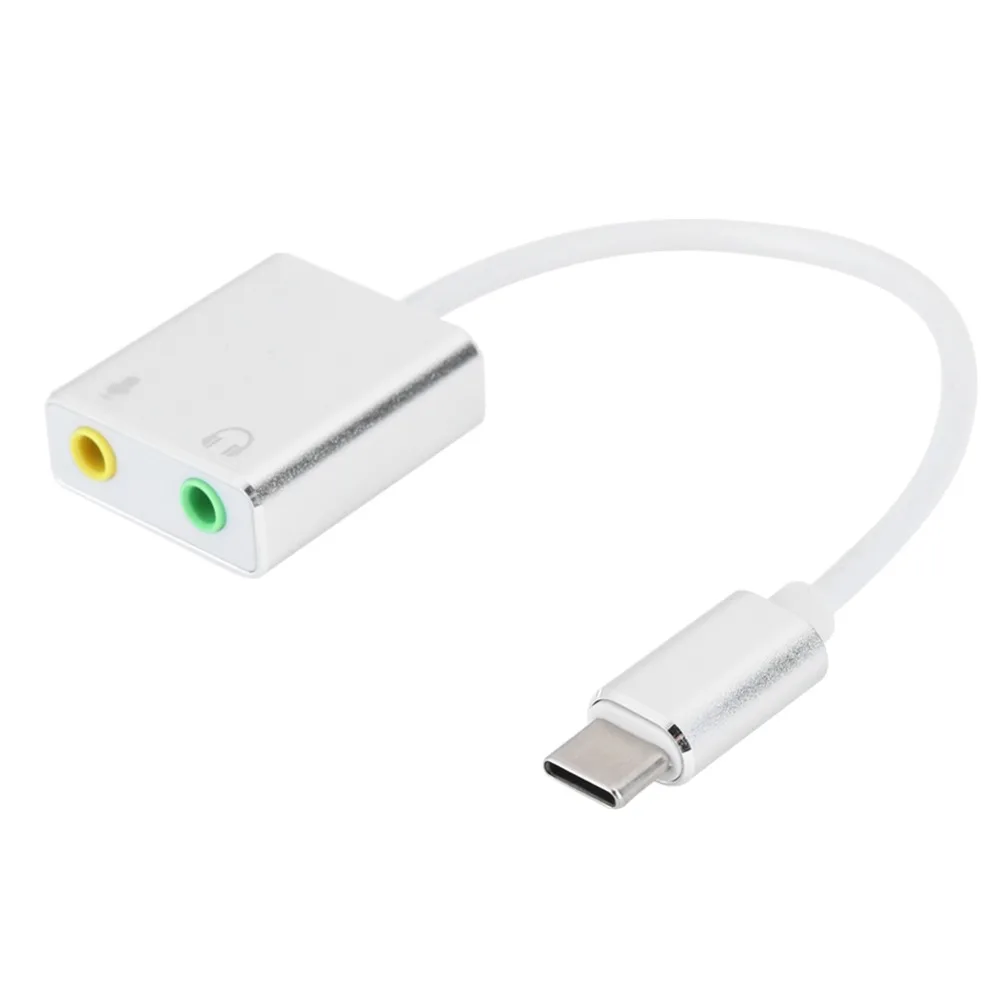 7.1 채널 USB 사운드 카드 플러그 앤 플레이 3.5mm 암형 타입-C - 3.5m..
