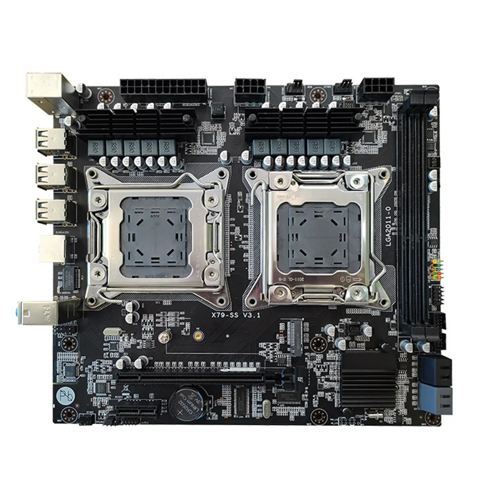 Двухканальная материнская плата компьютера двойной процессор LGA 2011 Pin