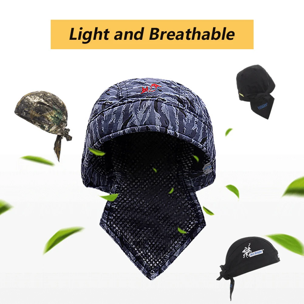 1PC Welding Flame Retardant Fire Resistant Head Bandana Type Anti-scalding Hat Labor Insurance Welder Headbands Work Protective 2
