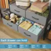 L20 L Shaped Garment Rack Corner Adjustable Clothing Rack Heavy Duty Coat Rack with 4 Fabric Drawers, Black 3