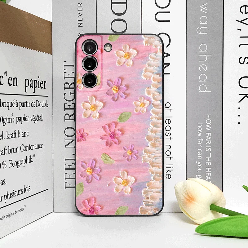 Artistic Floral Oil Painting Soft Silicone Phone Case Cover