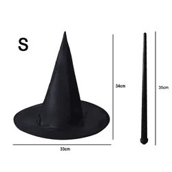 Magical Light - Up Wizard Wand with Hat for Kids - Halloween Pretend Play Toy (1pc black 1WSM S)
