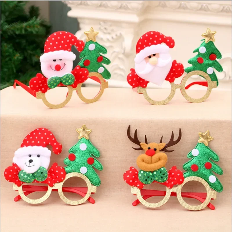 Christmas Ornaments Creative Christmas Items Party Glasses Frame Decoration DIY New Year Xmas Decoration Glasses Gift for Kids