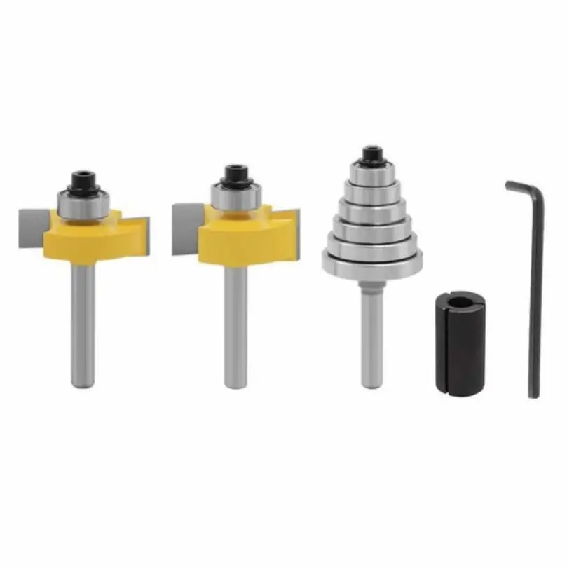 

Набор концевых фрез, комплект из 3 твердосплавных насадок с хвостовиком 1/4 дюйма, со сменными подшипниками, гаечные ключи, для резьбы по дереву