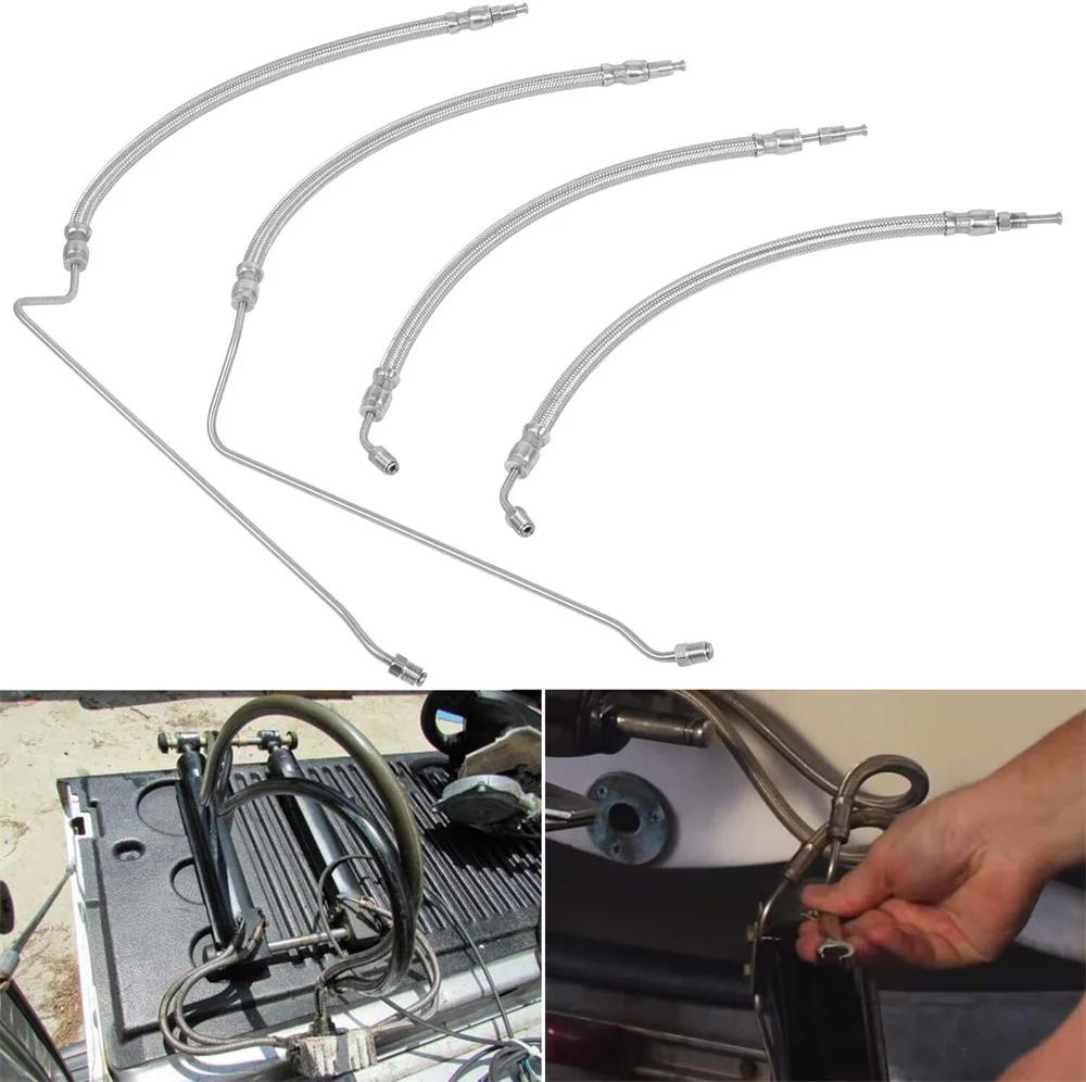 

For Mercruiser Alpha One Gen Two Trim Ram hydraulic Cylinder Hose Kit Replaces for Starboard 32-864960, Port 32-864959 4 Pcs