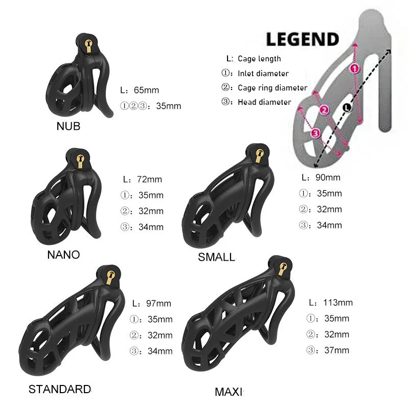 Harz männliche Keuschheitsgürtel Cobra mit 4 Ring Sleeve Lock Käfig Bondage Gürtel Fetisch Sexspielzeug für Männer_voghion.com
