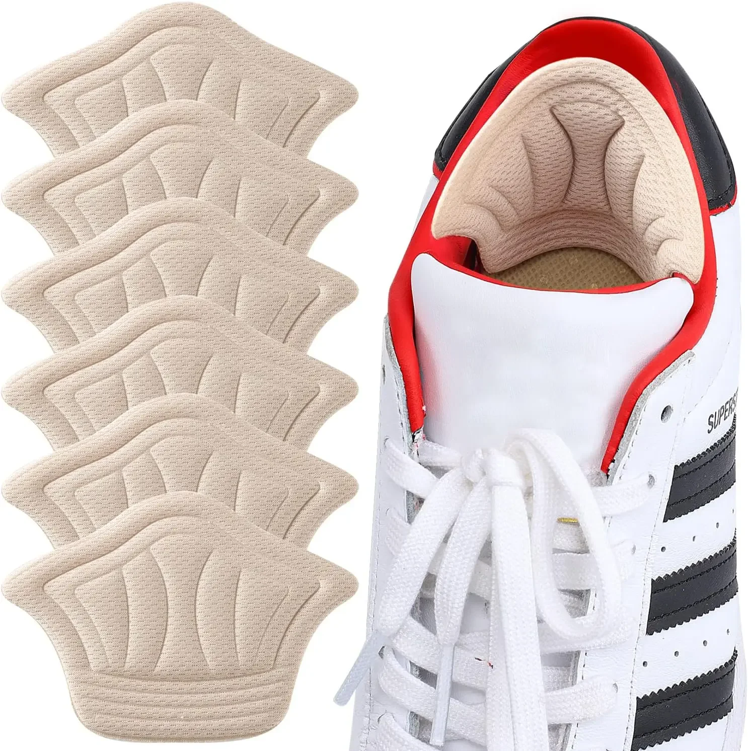 Description Picture 2 of item10pairs Insoles Patch Heel Pads for Sport Shoe Adjustable Size Feet Pad Pain Relief Cushion Insert Insole Heel Protector Sticker