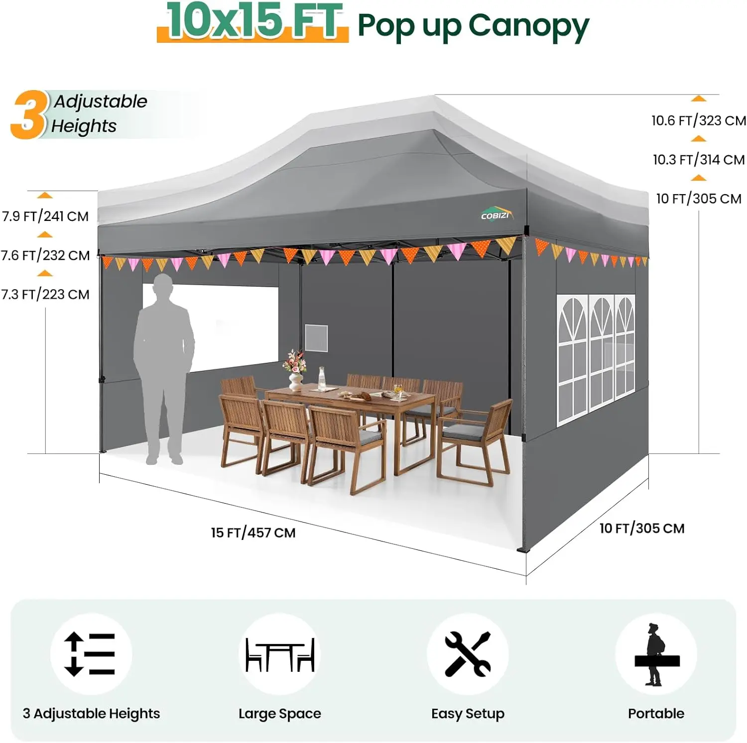 1Heavy Duty Pop-Up Canopy 6