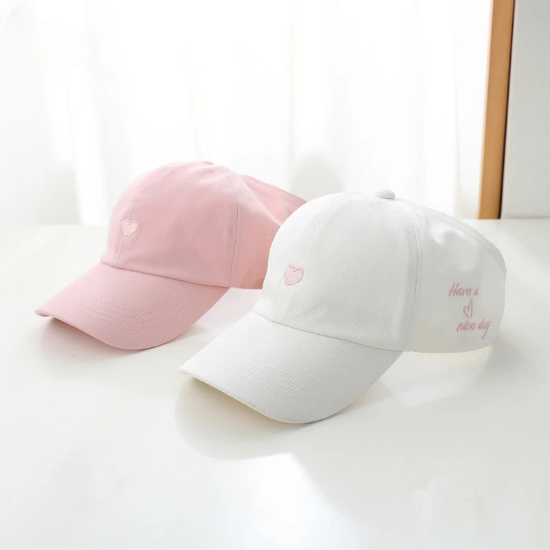 

2 Colors Summer Girls Empty Top Sun Protection Hat Outdoor Pink Peaked Caps For Children Kids Adjustable Baseball Cap 2-10Y