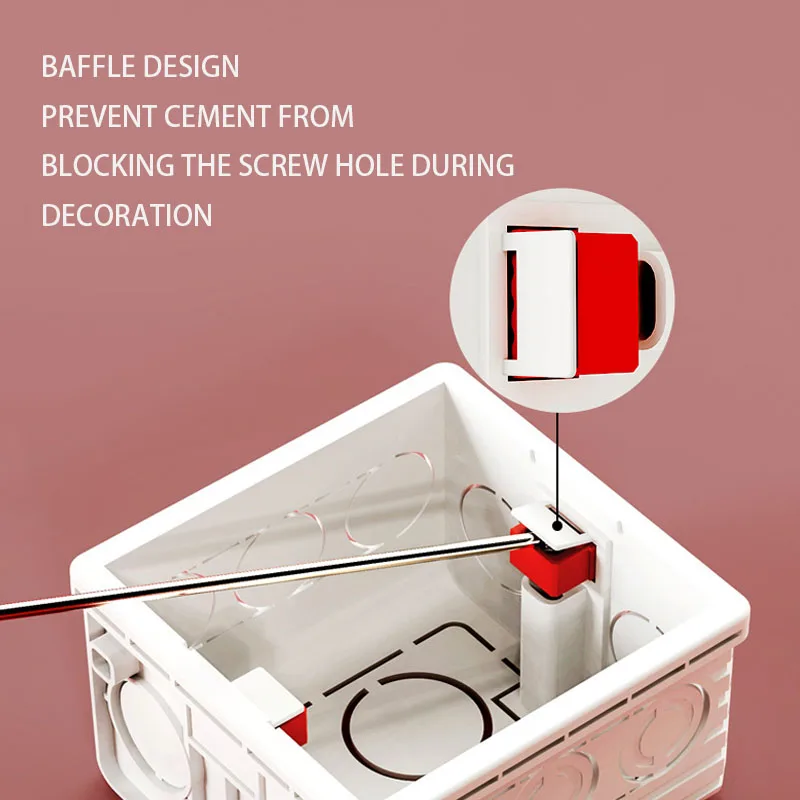 Switch box wall socket box Internal mount box for 86 type cassette switch socket 86mm*86mm*50mm junction electrical connection hidden wiring back box