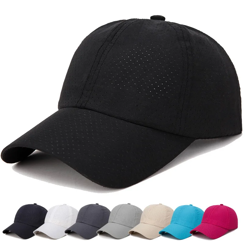 

Summer Women Men Mesh Baseball Cap Snapback Sunhat Outdoor Breathable Golf Fishing Hats Quick Dry Waterproof Sport Sunscreen Hat