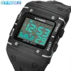 SYNOKE Digital Watch Men Sports Electronic Watch Waterproof Night Glow Large Screen Square Student Watch Outdoor Running Camping 1