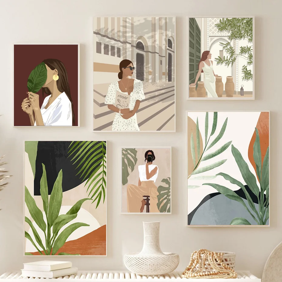 RUOPOTY 60x75cm Frame Picture By Number Abstract Women Picture By Numbers Acrylic Paint On Canvas Home Decors Artcraft Diy Kits