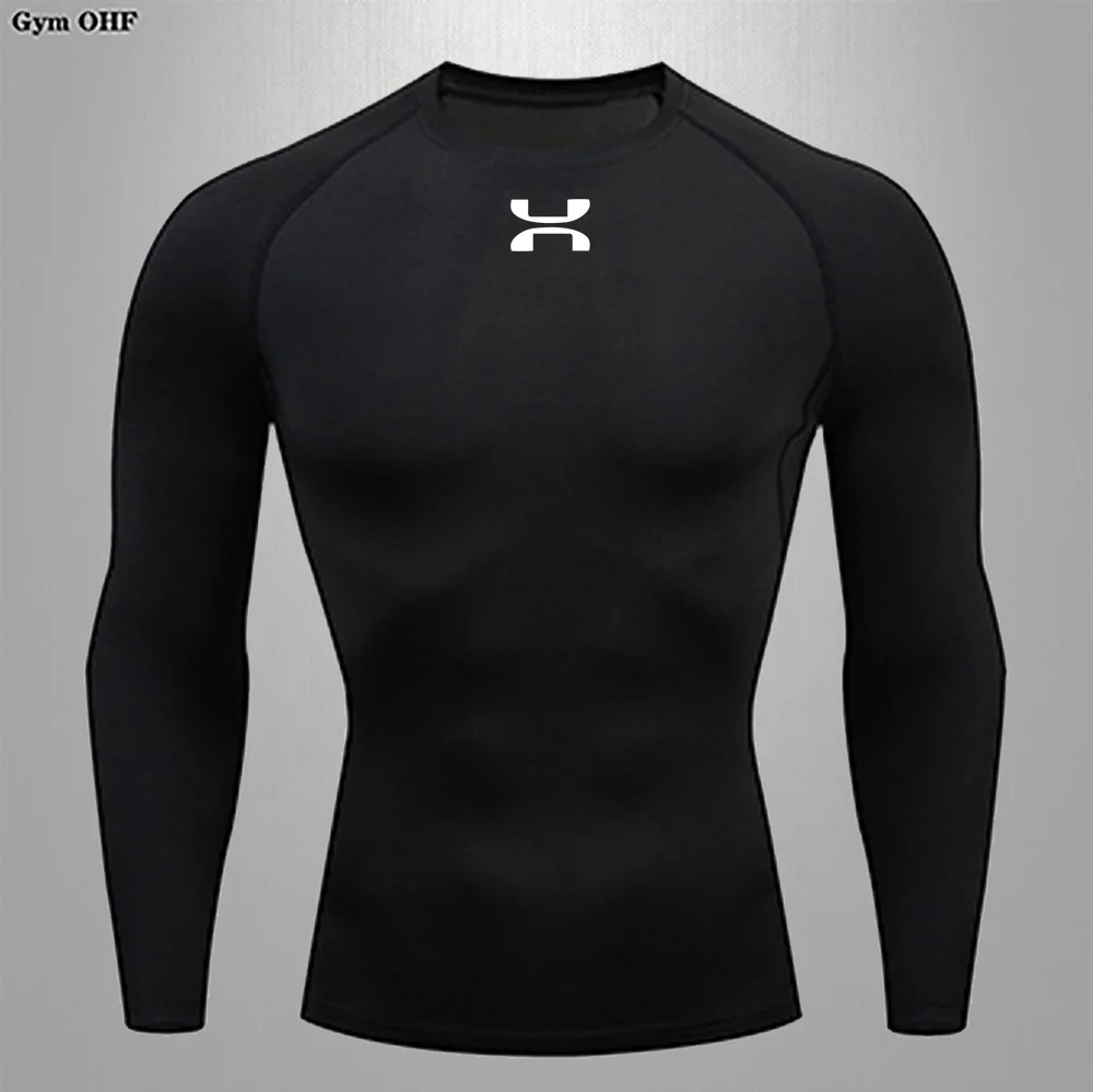 Sport t shirt Sports Shirt Fitness T-shirt Undershirt Men's Running Tight Sportswear Quick Drying High Stretch Top Sports Long-sleeved Top