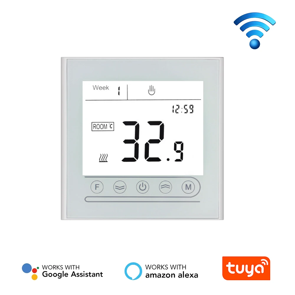Kaufe Wifi Thermostat LCD Boden Heizung Controller AC220V Elektrische Gas  Kessel Temperatur Regler