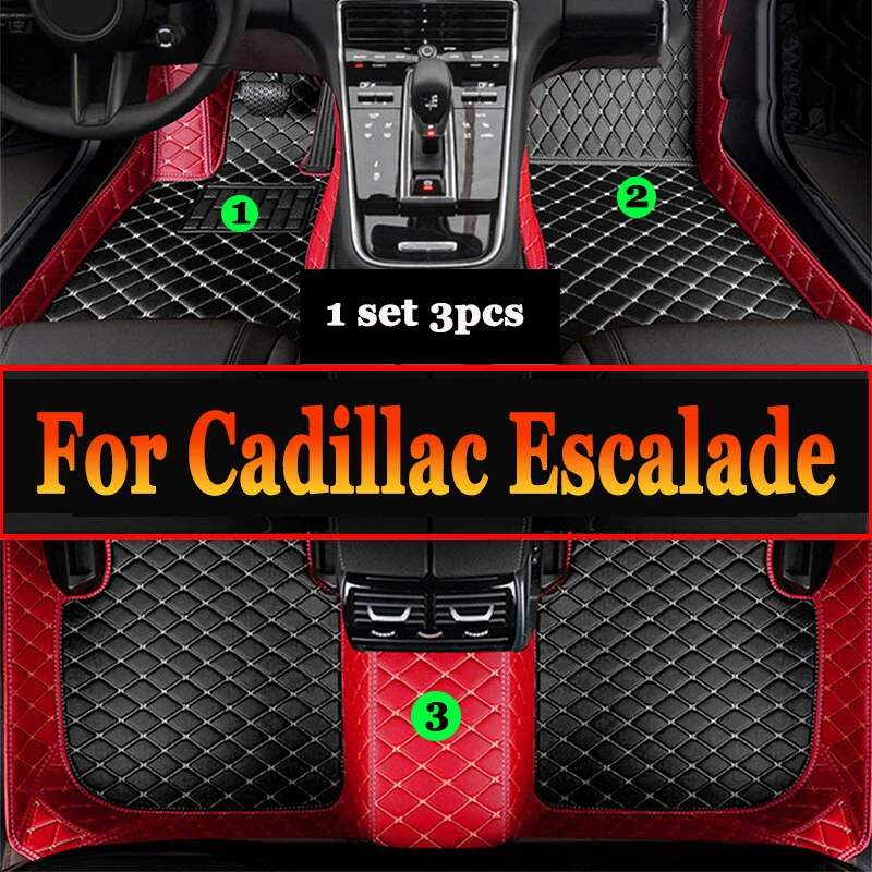 

Car Floor Mats For Cadillac Escalade Seven Seats 2007 2008 2009 2010 Custom Auto Foot Pads Carpet Cover Interior Accessories