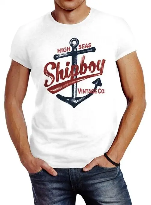 

Мужской якорь Shipboy винтажный тонкий Fit Neverless®Футболка-