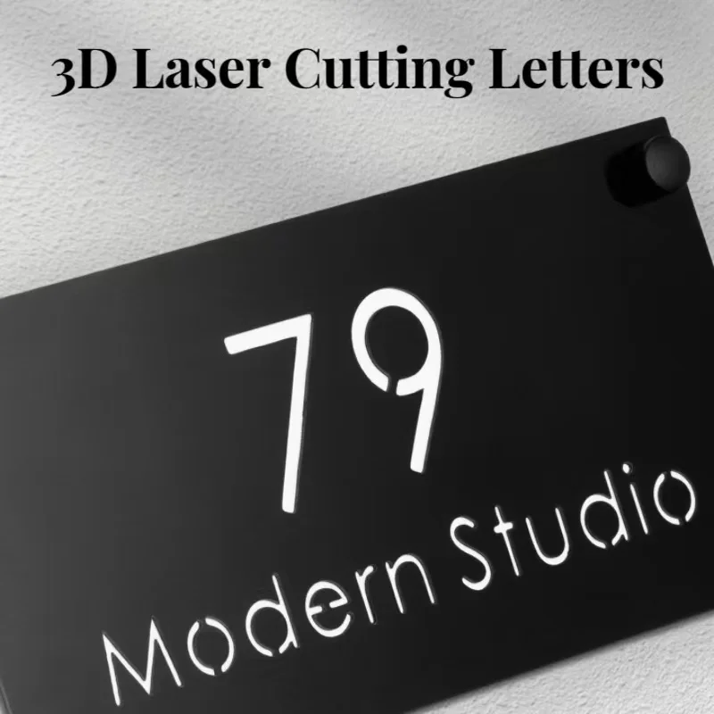 MD Stainless House Number Door Plate Customize Street Address Letter Family Name for Apartment Hotel Shop Villa Company Cafe Bar house number signs house numbers number plate door signs