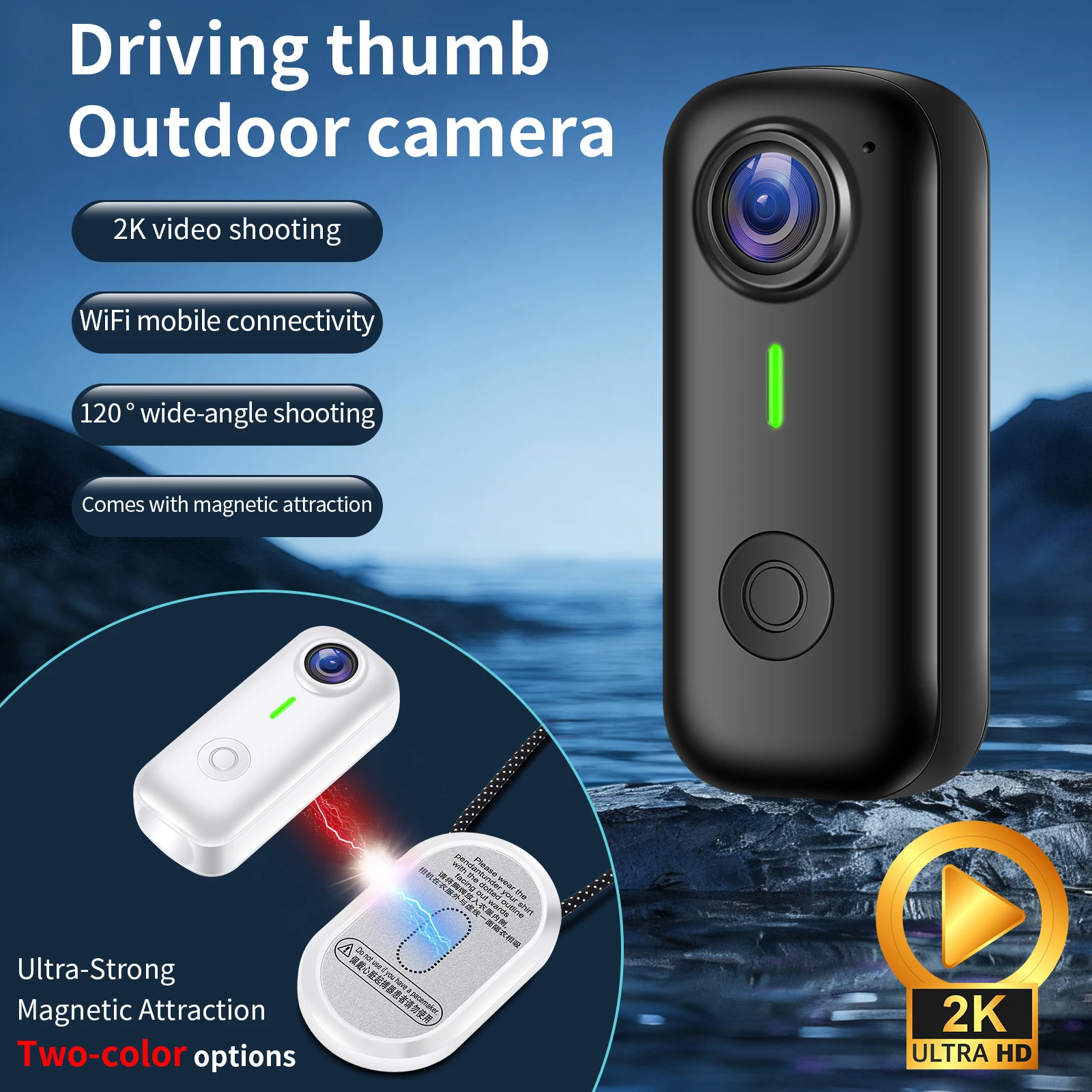 Mini Caméra Sport HD 1080P Étanche - Action Cam pour Sports Extrêmes