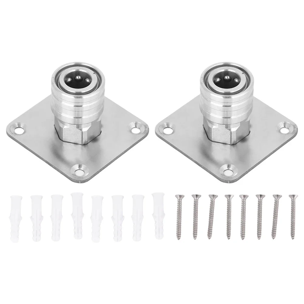 Automatic Foam Cannon Nozzle Tip Holder with 1/4 Quick Connect Foam Cannon Wall Mount Stainless Steel Pressure Washer Gun Rack 2