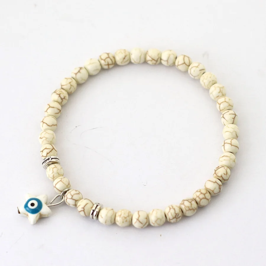 Bohemian Howlite Stone Beach Bracelet for Men and Women