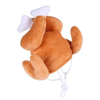 Pet Cat Plush Hat Adjustable Size Dress Up Chicken Leg Headdress Birthday Gifts For Halloween Christmas Party Pet Supplies 5