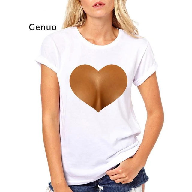 Women Summer Cool Tops Casual 3d Boobs Print Short Sleeve O-neck T-shirt  Sexy Breast Design Print T Shirt - T-shirts - AliExpress