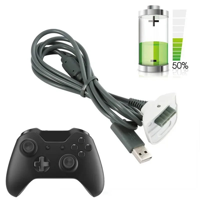 【빠른 배송】USB 충전 케이블 Xbox 360 무선 컨트롤러 게임패드 조이스틱 게임 케이블 Xbox 360용 1.8m 충전기 코드