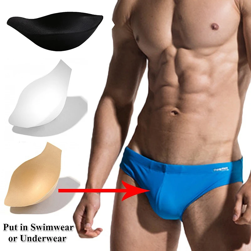 6 Colors 3D Removable Push Up Sponge Bulge Cup Cushioning Pads Soft Lightweight Men Underwear Briefs Swimwear Accessory