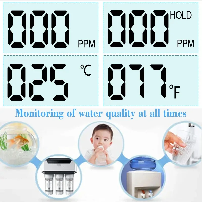 Portable LCD Digital TDS Water Quality Tester Water Testing Pen Filter Meter Measuring Tools Accessory For Aquarium Pool water quality detector water tester