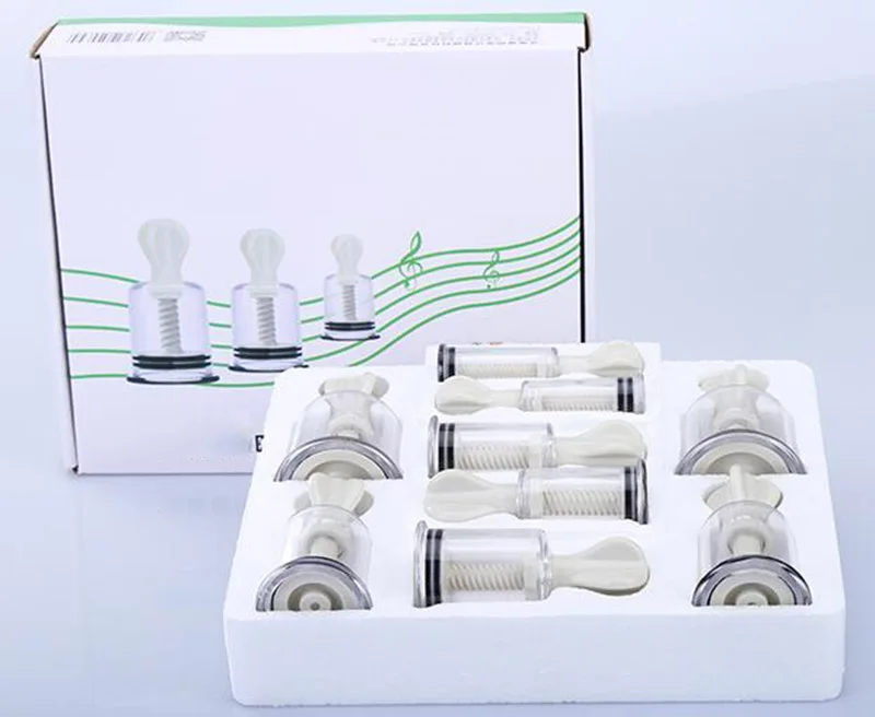 HANRIVER Vacuum cupping, 9 canned household hand twist type magnetic therapy cupping rotary extraction cupping