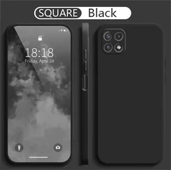 Luxury Liquid Soft Silicone Shockproof Mobile Phone Case - M22 (Black)