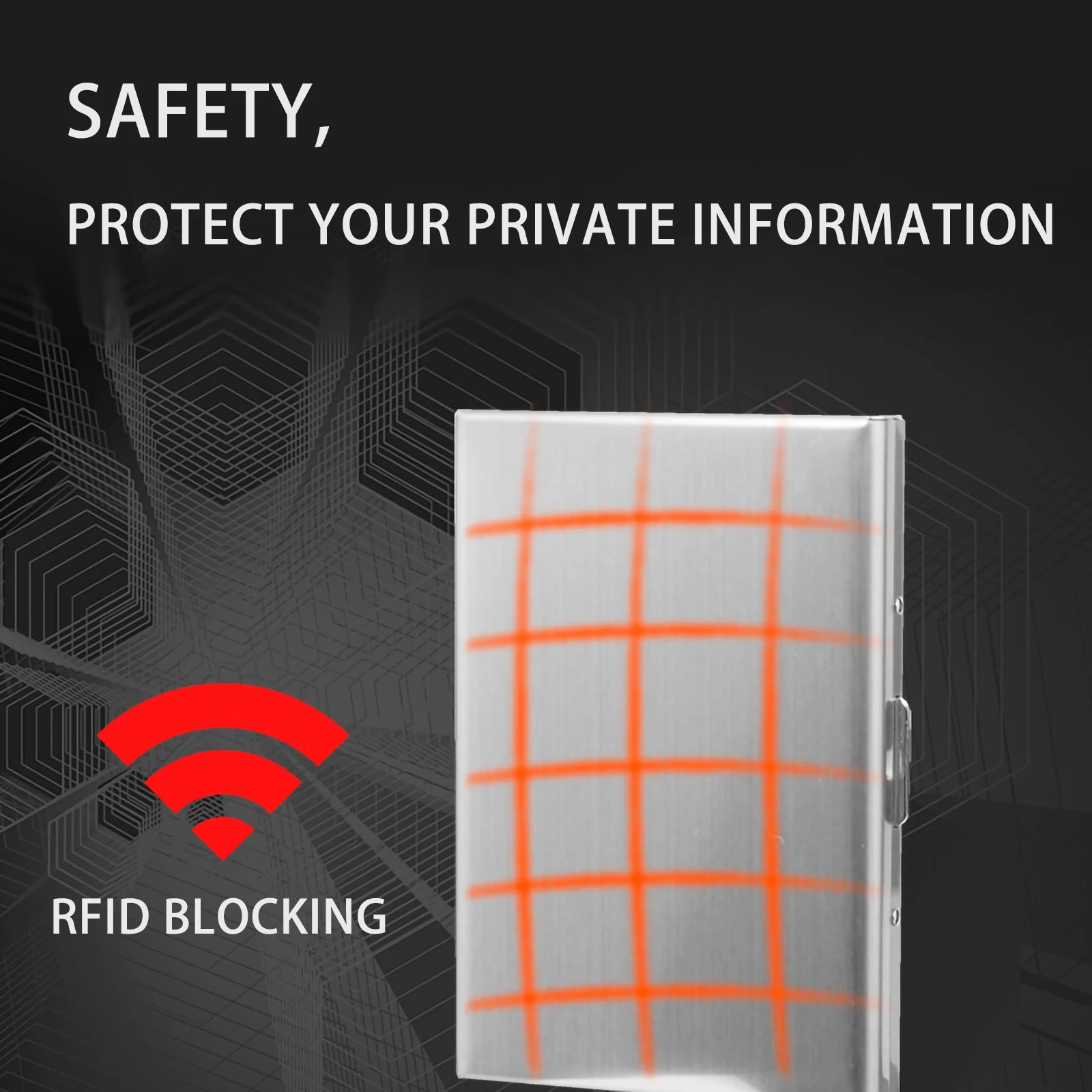 Men&rsquo;s RFID Blocking Card Holder as wallet card holder,credit card wallet,credit card holder,card holder,card wallet,id card case,business card holder,id card holder,wallet card bag Slim Metal Wallet Anti-Scan Credit ID Thin Case Small Male Money Bag