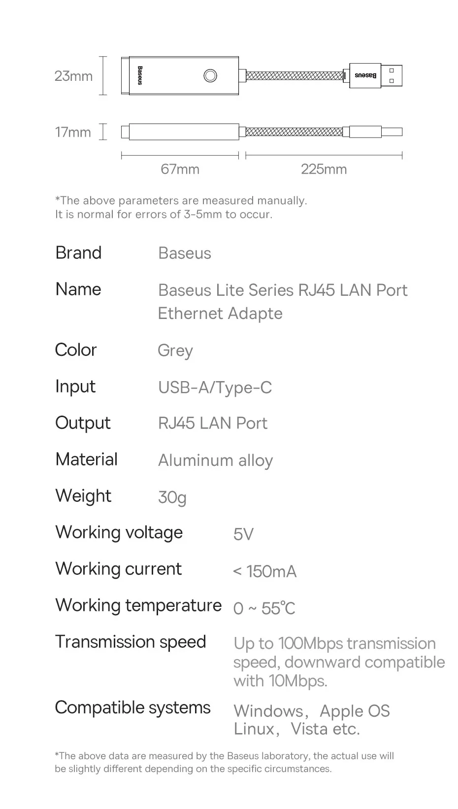 wireless network adapter Baseus USB Ethernet 1000Mbps USB 3.0 Loại C RJ45 USB Lan Card Mạng Gigabit Cho Laptop macbook Hộp Mi S Công Tắc wifi adapter for desktop