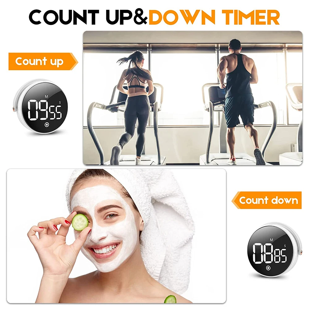 Kitchen Timer LED Digital Magnetic Timer Manual Countdown Timer Alarm Clock  for Cooking Study Fitness Stopwatch Time Master - AliExpress