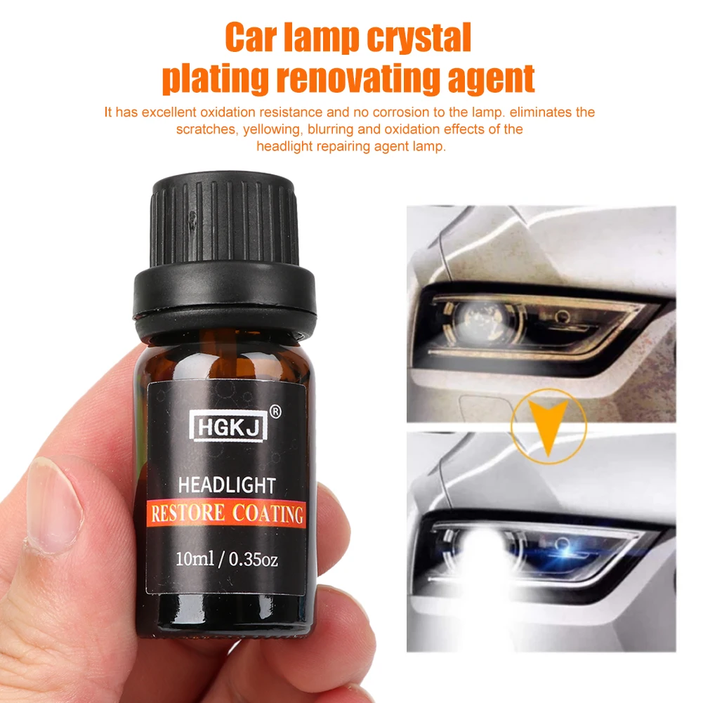 

10ML Car Polish Len Restoration Kit Headlight Agent Brightening Headlight Repair Lamp Renovation Agent Paint Care Car Styling