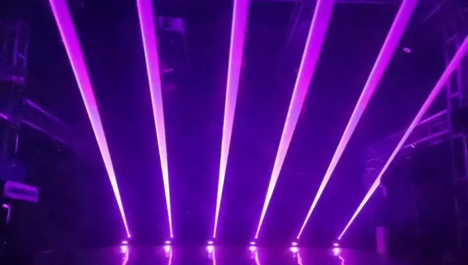 Barre Laser DJ 6 Yeux RGB - Tête Mobile Tri Faisceau, DMX, Neuve