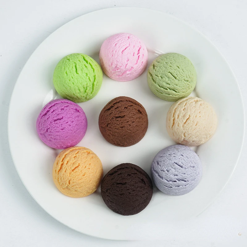 Frcolor 3pcs Simulated Ice Cream Balls Lifelike Ice Cream Props Decorative Ice Cream Balls Showcase Props, Kids Unisex, Size: One Size