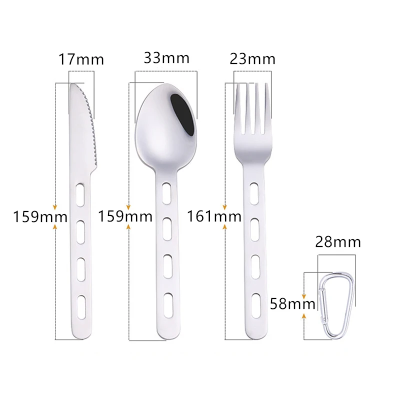 304 Stainless Steel Picnic Tableware Creative Hollow Spoon Fork Knife Portable Camping Cutlery Children's School Dinnerware