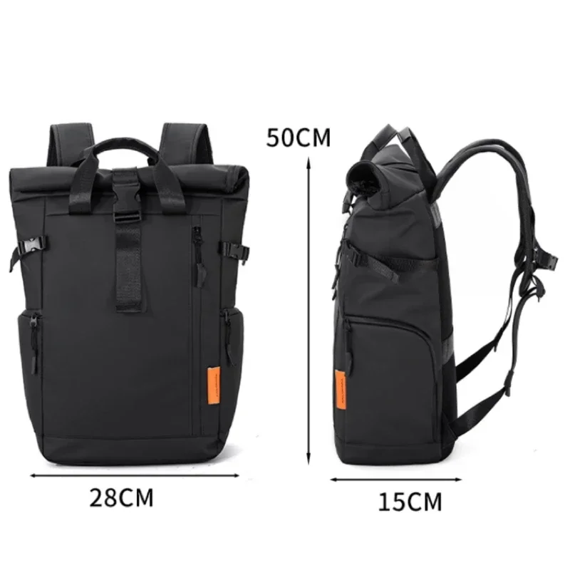 Zaino Unisex alla Moda Minimalista di Grande Capacità Impermeabile Borsa Portatile per Scuola e Università Zaino di Design Trendy per Uomini - immagine 6