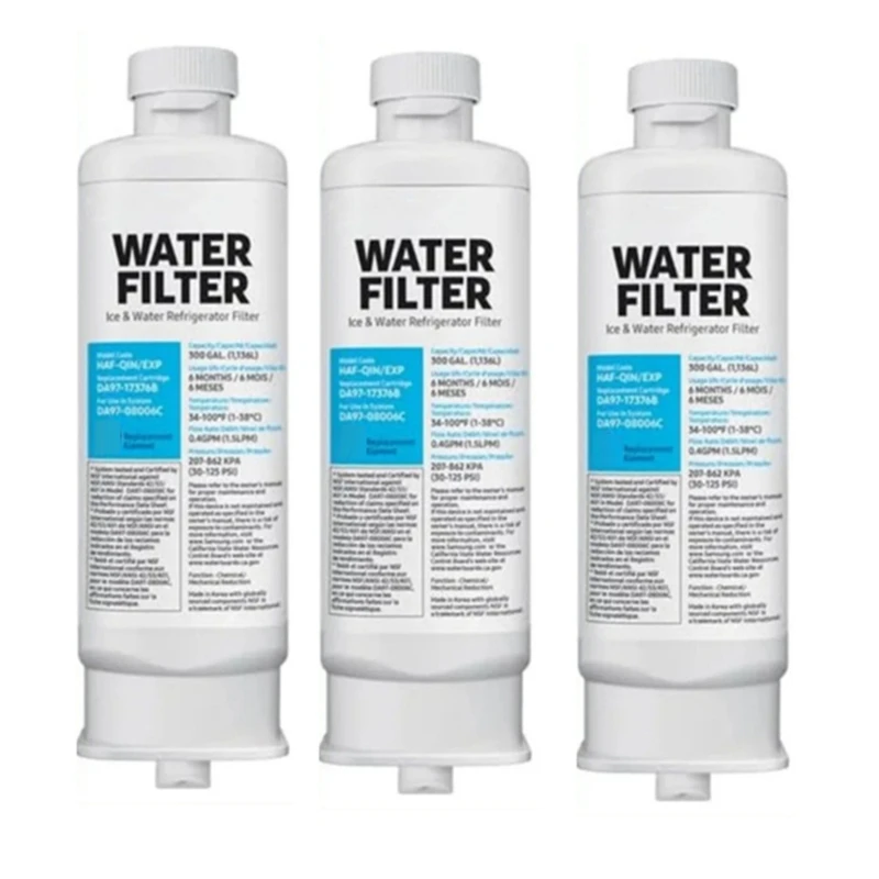 3 Pcs DA97-17376B Refrigerator Water Filter Refrigerator Filter 3 Layers Of Effective Filtration