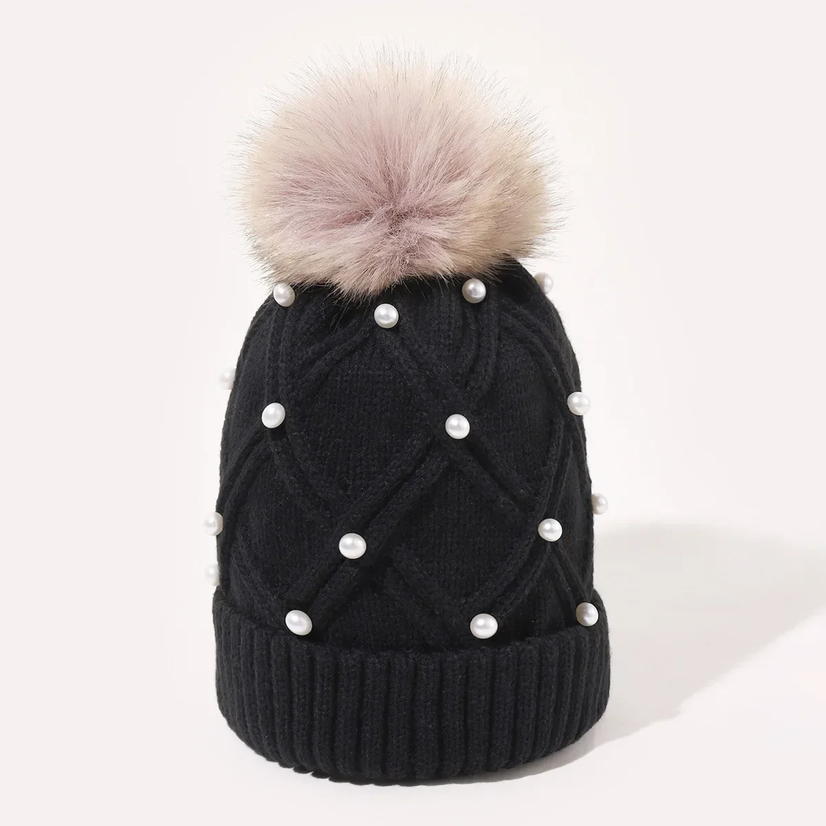 

Fashion wool knit cap autumn and winter winter warm hat thickened with thin face travel cap GRAY22