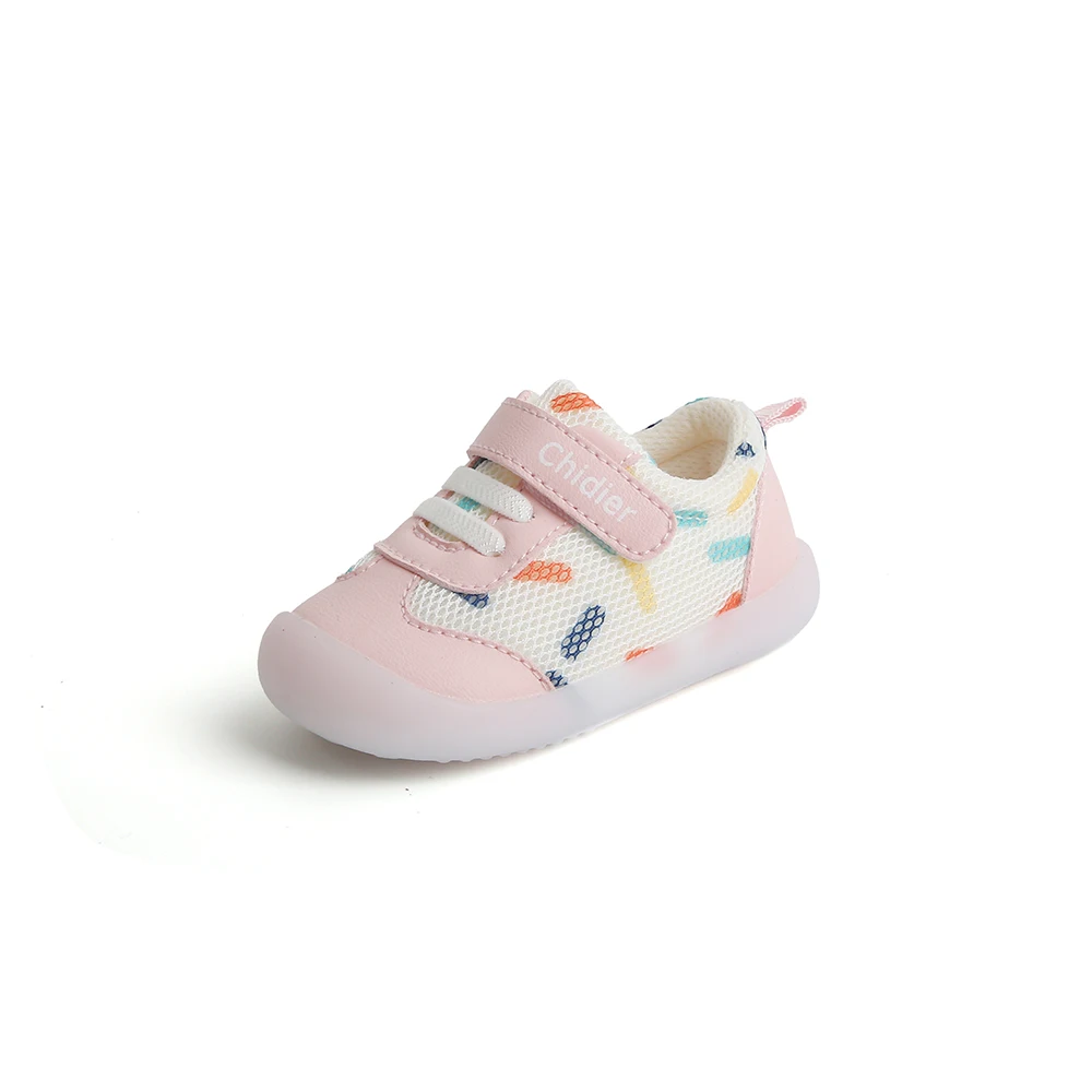 Baby Girls Boys Colourful Polka Dot Trainers For  With Rubber Soles  Non-slip Velcro Anti-bumping Toes Infant Toddler Shoes 5