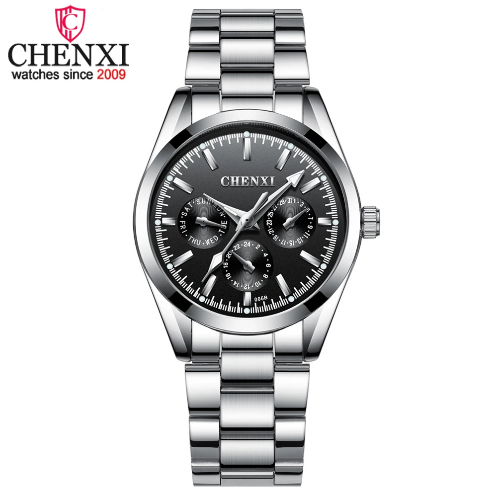 

CHENXI женское платье Топ Роскошные Брендовые Часы из нержавеющей стали Женские Аналоговые кварцевые наручные часы модные женские водонепроницаемые часы
