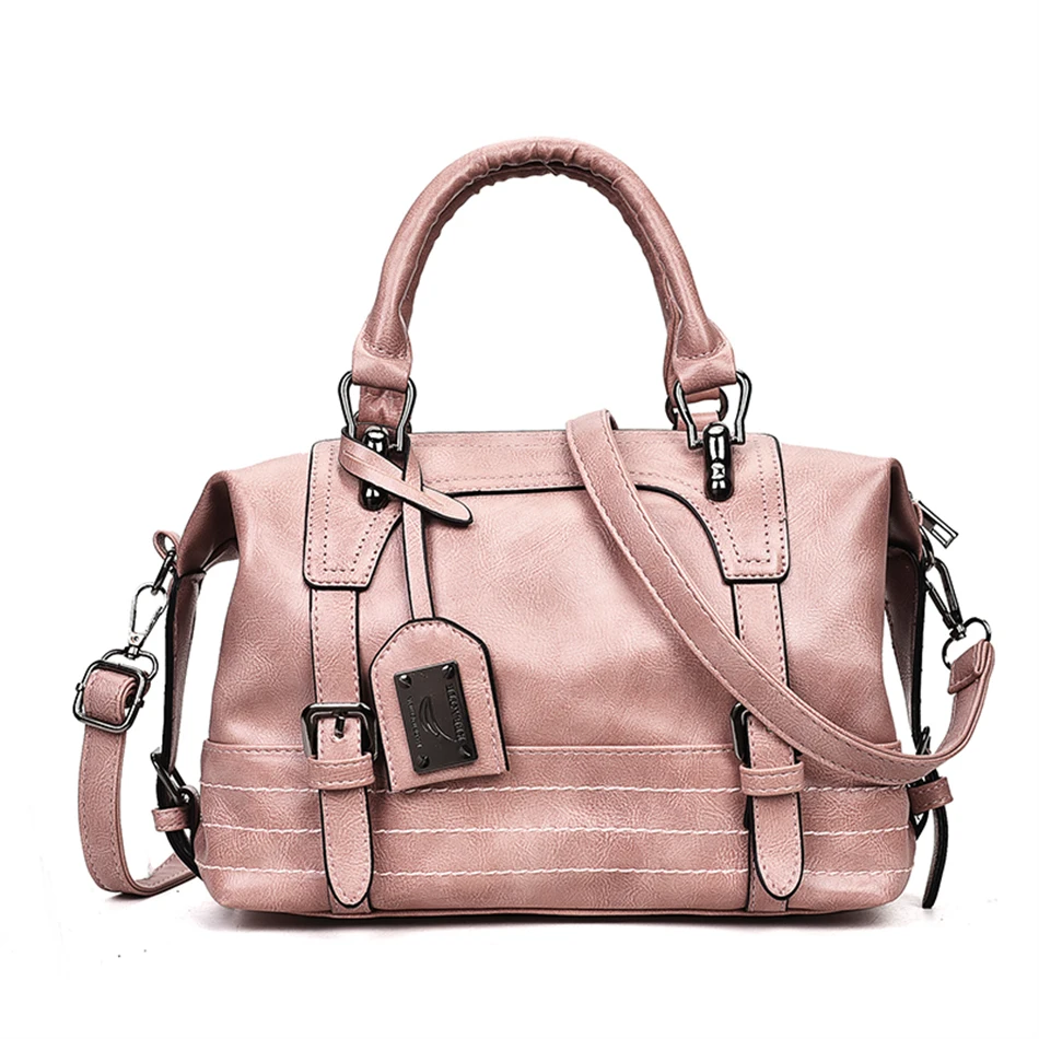 Women Vintage Luxury Handbag Purses Soft Leather Shoulder Bag Designer Female Casual Tote Travel Bag Femme Ladies Hand Bags 