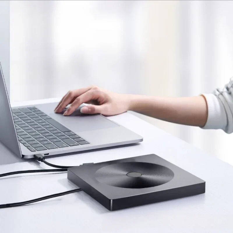 External CD/DVD Drive for Laptop with USB 3.0 & Type-C, Portable DVD Player Burner, Cd Rom External Drive, Cd Drive External Usb