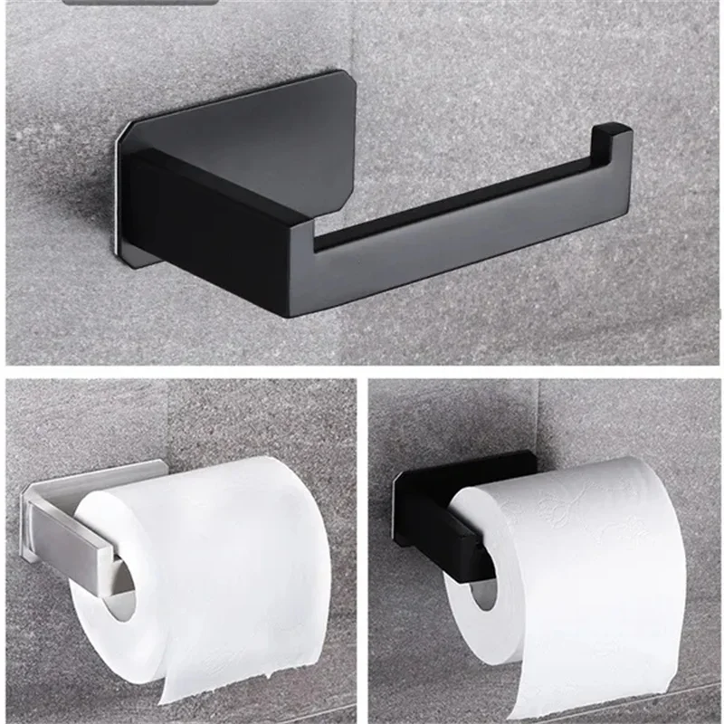 304 Stainless Steel Chrome Finished Toilet Roll Paper Holder Wall Mounted Quadrate Mirror Polished Bathroom Accessories
